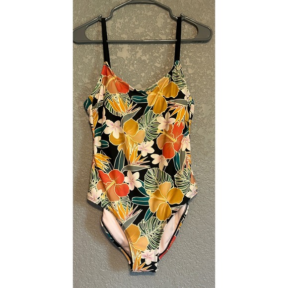 Hurley Other - Hurley Womens Tropical Floral One Piece Swimsuit Black Multi Color Size M